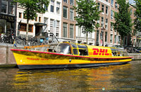 The Hollands Glorie, a DHL canal boat