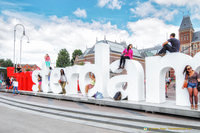 The iamsterdam slogan is a city icon that's popular with visitors doing selfies