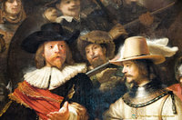 Captain Frans Banning Cocq (in black) and Lt Willem van Ruytenburch are the two central figures