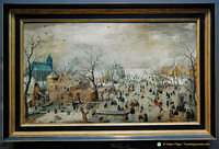 Winter Landscape with Ice-Skaters by Hendrick Avercamp