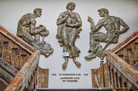 Marble sculptures of old pottery workers