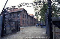 "Arbeit macht Frei" gate at Auschwitz I
