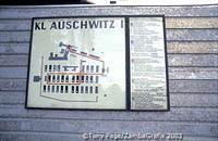 Floor plan of Auschwitz I concentration camp