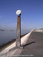 Lisbon waterfront sculpture
