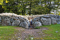 Tony checks out the North-east Cairn burial chamber