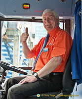 A very friendly Edinburgh sightseeing bus driver