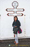 Me at the substitute John O'Groats signpost