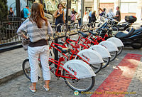 Bicing Barcelona, the equivalent of the Velib in Paris