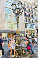 Font de Canaletes - a popular meeting point for locals.