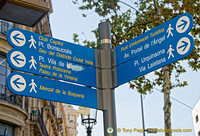Signpost on Las Ramblas