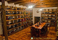 The wine cellar in the Asador cafeteria