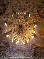 The geometrical ceiling pattern of the Sala de los Abencerrajes