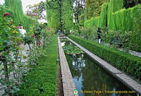 Generalife Lower Gardens:  Water canal