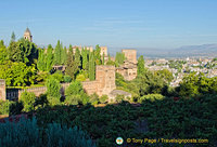 View of the Alhambra wall from the Generalife