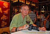 Tony enjoying his wine from Bodega