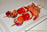 Our seafood brochette - very tasty