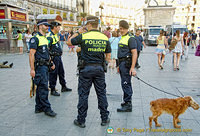 Madrid Municipal police in Puerta del Sol