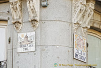 Tile street sign of Puerta del Sol