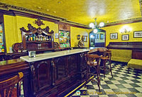 Side bar of Café Iruña which Hemingway frequented