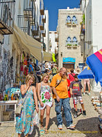 The street up to Peñíscola Castle is lined with shops and restaurants