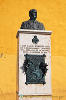A bust in tribute of Juan Manuel Rodríguez Ojeda