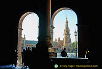 View of one of the towers of the Plaza Espana