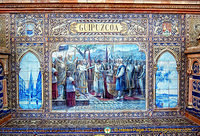 Tile panel representing the province of Guipuzcoa