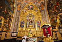 Basilica del Pilar:  Under the altar table is a tomb with remains of the great Bishop of Zaragoza