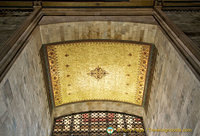 Gold coloured tomb ceiling