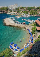 View of Antalya harbour and its beaches