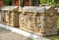 Sculptured sarcophagi 