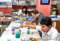 Young artists at Avanos Pottery