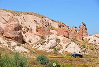 Pink rock formations of Rose Valley