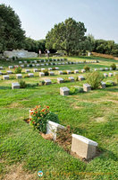 The graves of Indian soldiers are set apart from others, a bit sad!