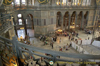 View of Hagia Sophia ground floor, taken from the gallery