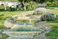 Hot spring water flowing