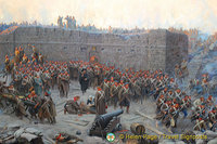 Paintings of battle scenes at the Panorama Museum: 