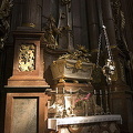The altar to the right is dedicated to St. Benedict but the sarcophagus is empty.
[Abbey Church - Melk Benedictine Abbey - Aust