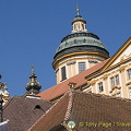 Melk town square buildings