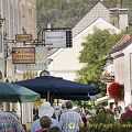A busy Melk town square