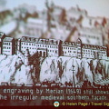 An engraving by Merian(1649) still shows the irregular medieval southern facade