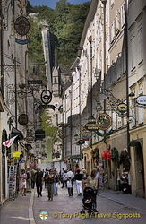 Getreidegasse - Salzburg's most famous shopping street