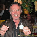 Tony about to enjoy his Viennese coffee and Schnapps shooter