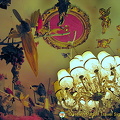 Chandelier and other ceiling decorations
