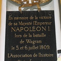 Plaque commemorating Napoleon's victory