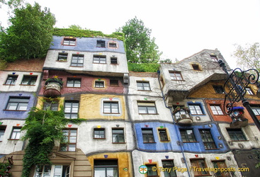 Colourful Hundertwasser apartments 