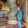 Tony by the twisty column of Jesuitenkirche