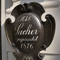 A very chocolatey Hotel Sacher sign