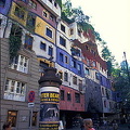 Hundertwasserhaus, designed by Friedensreich Hundertwasser 