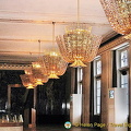 Beautiful chandeliers in the Gustav Mahler Saal